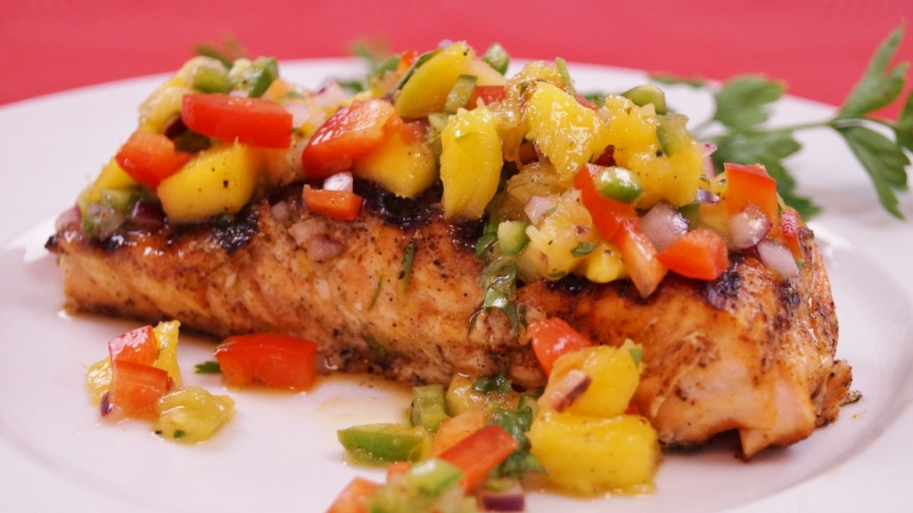 Salmon With Mango Salsa Dishin With Di Cooking Show Recipes Cooking Videos,Pellet Grill Pellet Storage